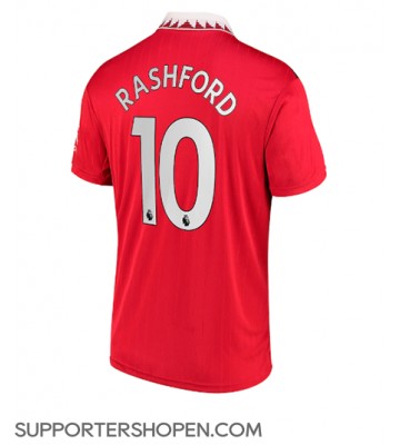 Manchester United Marcus Rashford #10 Hemma Matchtröja 2022-23 Kortärmad